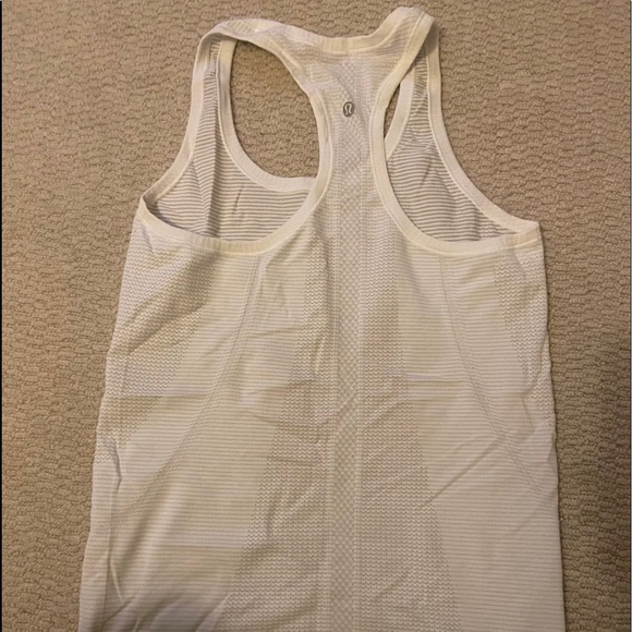 White LuluLemon Razorback Tank - Picture 2 of 2